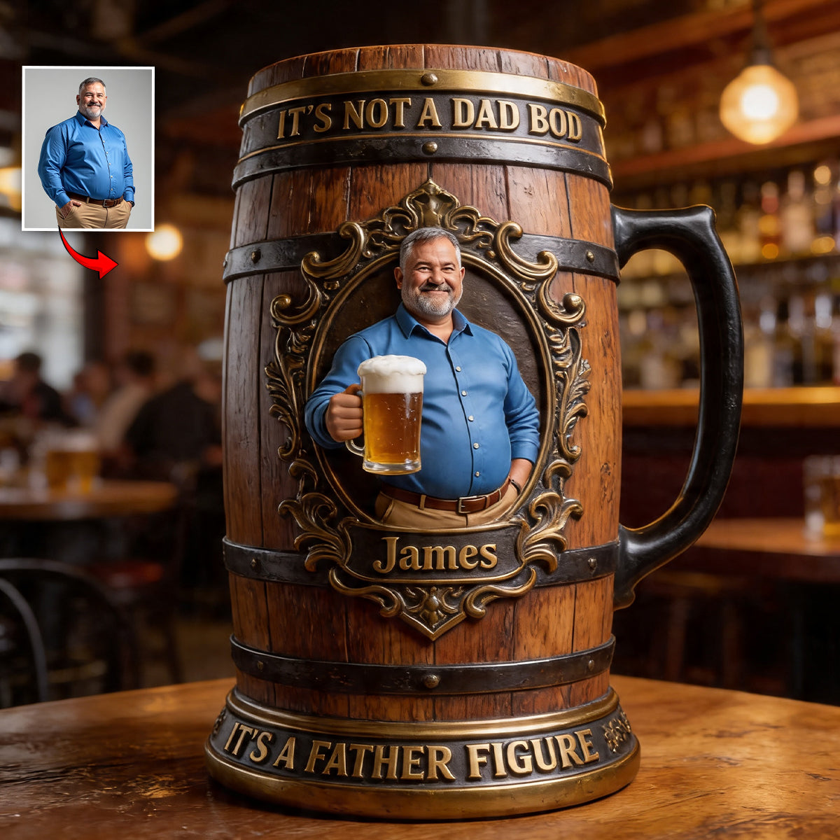 Ce n'est pas une bière de papa - Chope à bière personnalisée