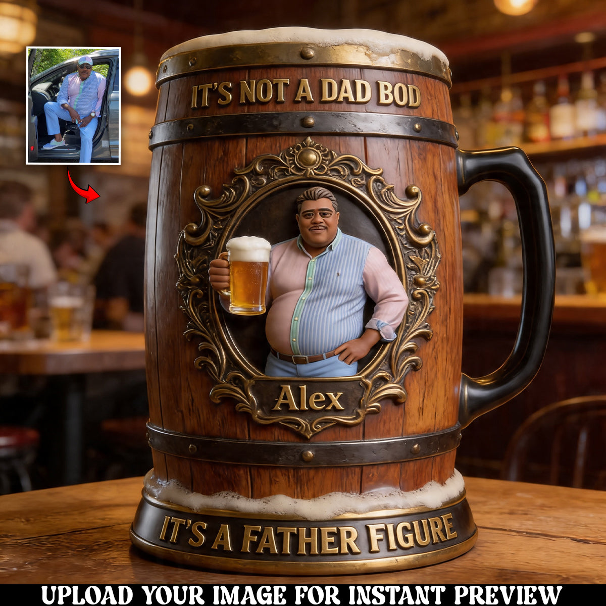 Ce n'est pas une bière de papa - Chope à bière personnalisée