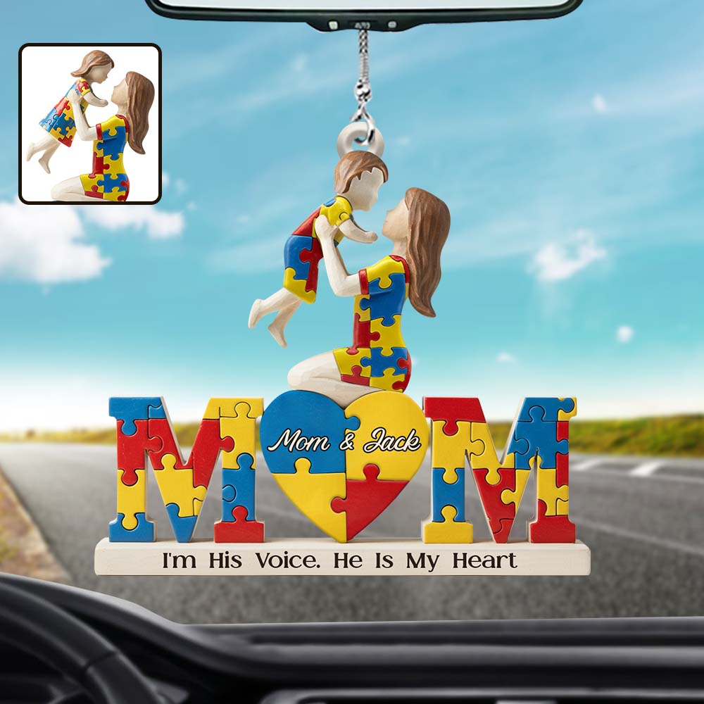 I'm His Voice - Personalized Autism Awareness Car Ornament