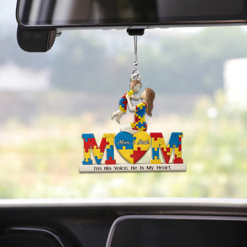 I'm His Voice - Personalized Autism Awareness Car Ornament