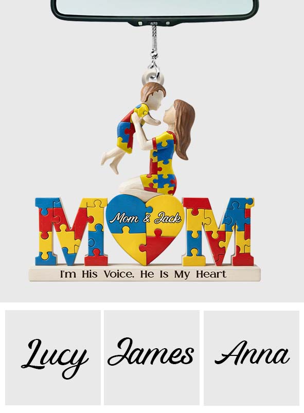 I'm His Voice - Personalized Autism Awareness Car Ornament