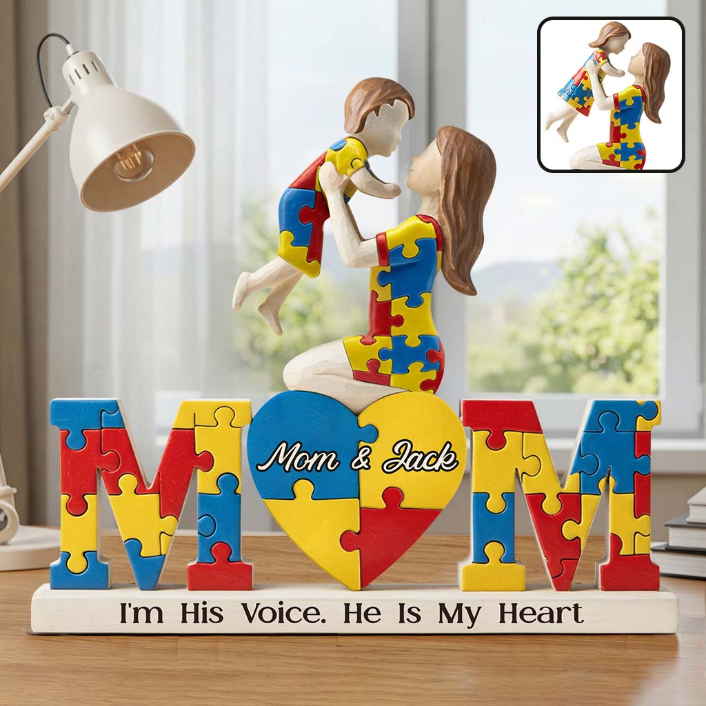 Je suis sa voix - Plaque acrylique personnalisée pour la sensibilisation à l'autisme