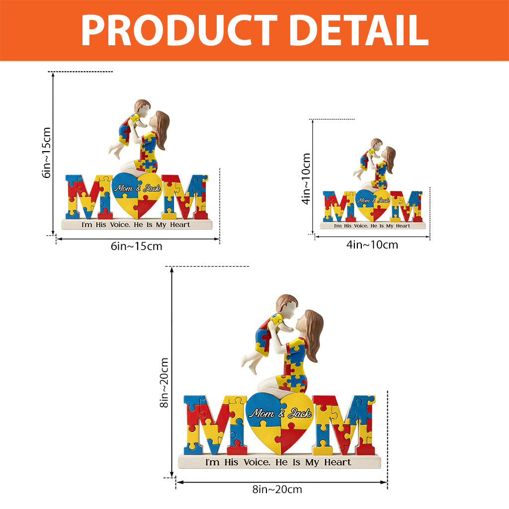 Je suis sa voix - Plaque acrylique personnalisée pour la sensibilisation à l'autisme
