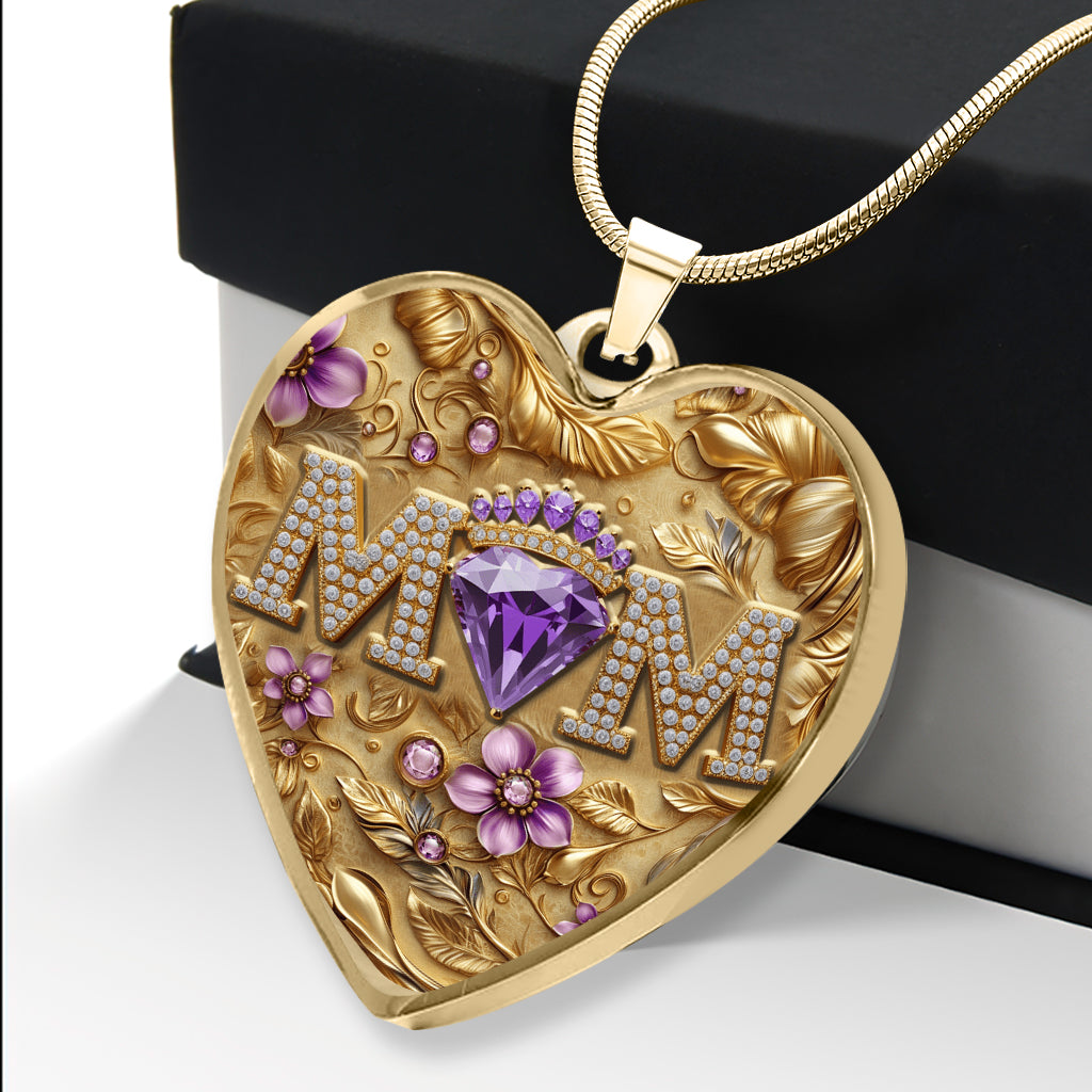 Nous t'aimons maman - Collier pendentif cœur personnalisé pour maman