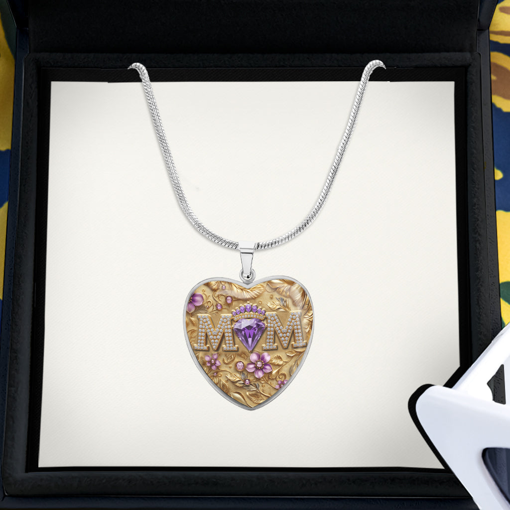 Nous t'aimons maman - Collier pendentif cœur personnalisé pour maman