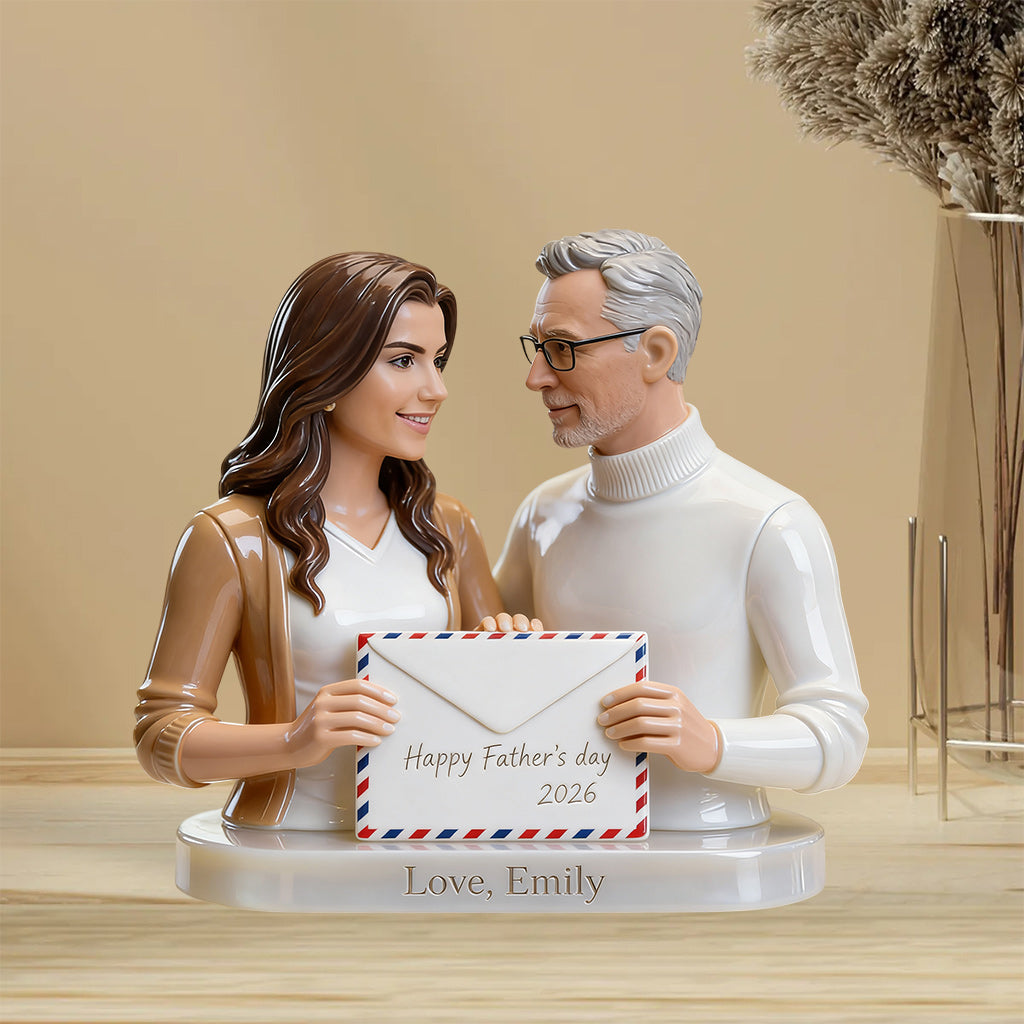 Lettre Pour Papa - Joyeuse Fête des Pères - Plaque Acrylique Personnalisée