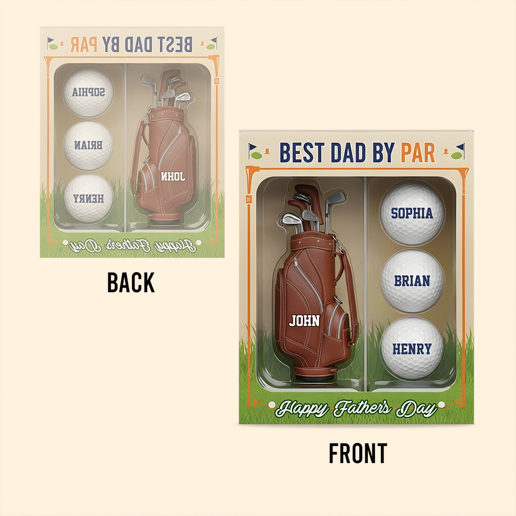 Meilleur papa selon le par - Plaque acrylique personnalisée de golf en forme de carte de crédit