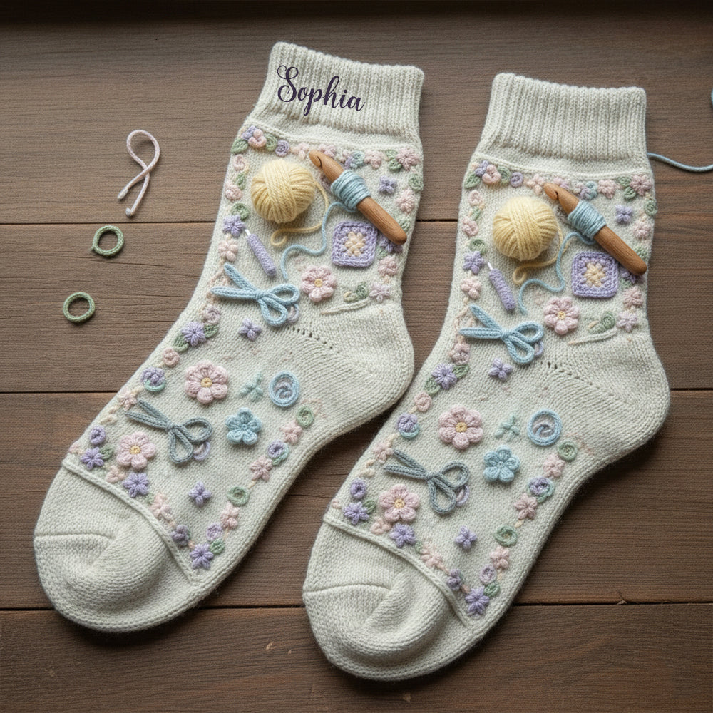 J'adore le crochet - Chaussettes personnalisées au crochet