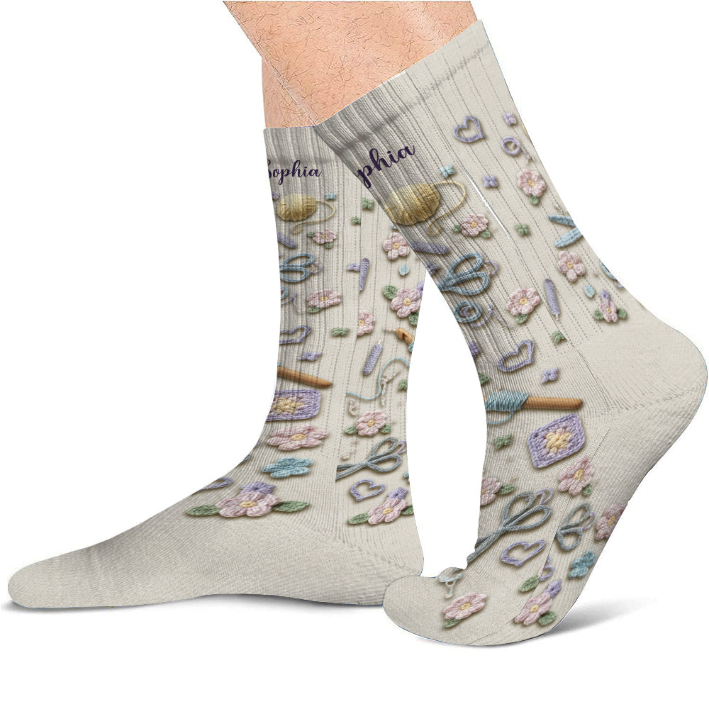 J'adore le crochet - Chaussettes personnalisées au crochet