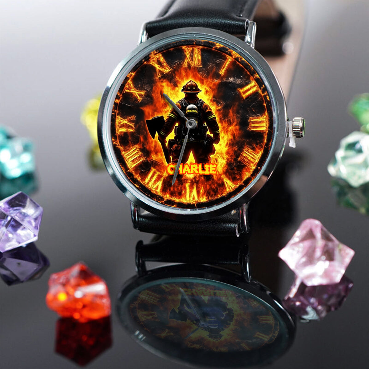 Fier pompier - Montre de poche personnalisée pour pompier