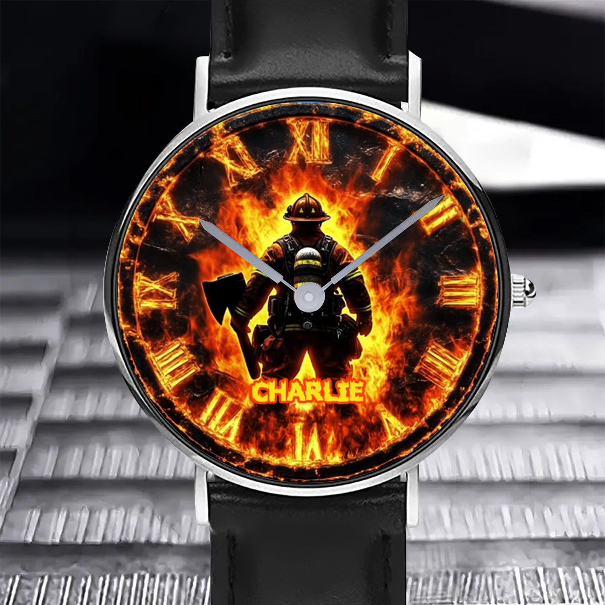 Fier pompier - Montre de poche personnalisée pour pompier