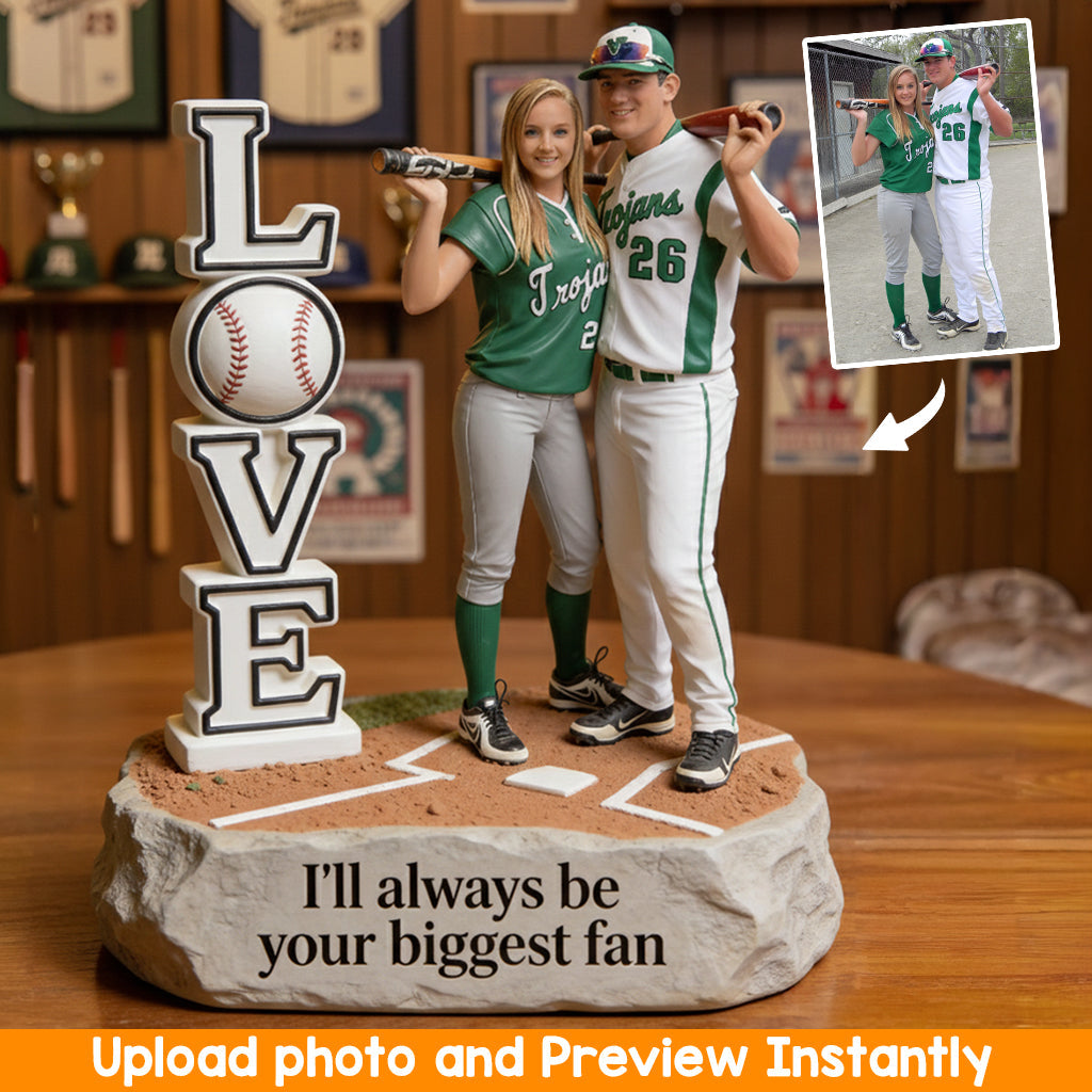 I’ll Always Be Your Biggest Fan - Personalized Football Custom Shaped Acrylic Plaque