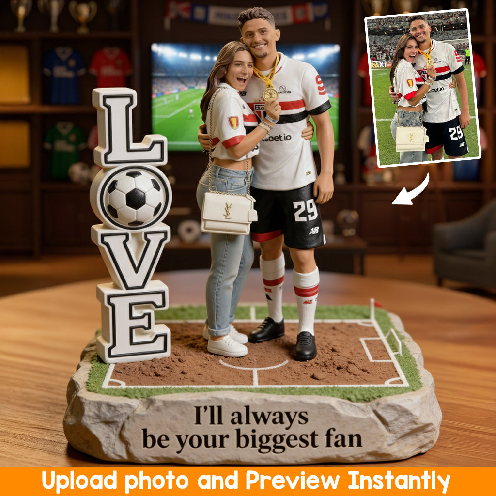 I’ll Always Be Your Biggest Fan - Personalized Football Custom Shaped Acrylic Plaque