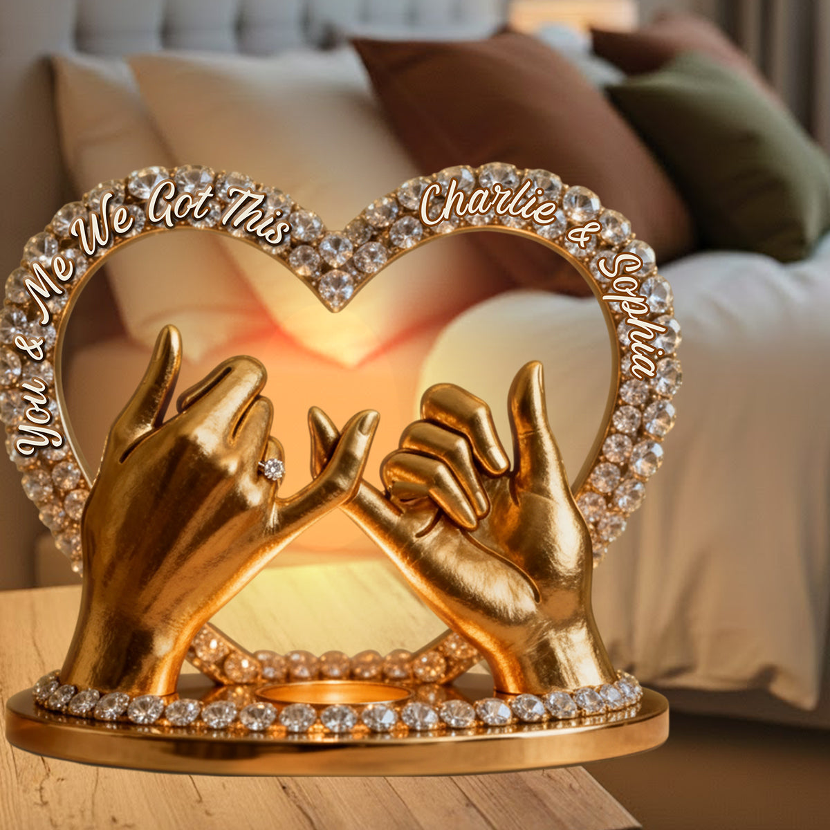 You & Me We Got This - Personalized Couple Candle Holder Sign