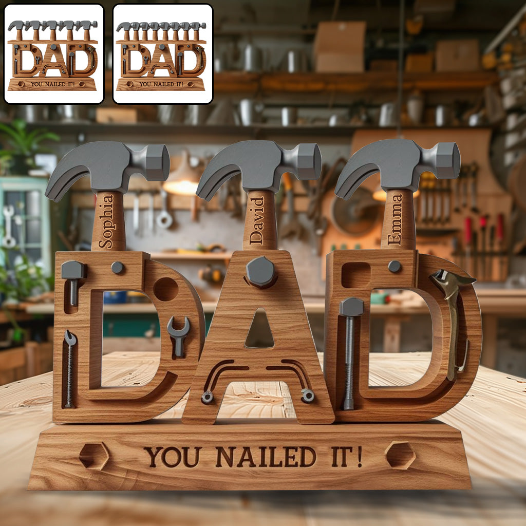 You Nailed It Dad - Personalized Father Custom Shaped Acrylic Plaque