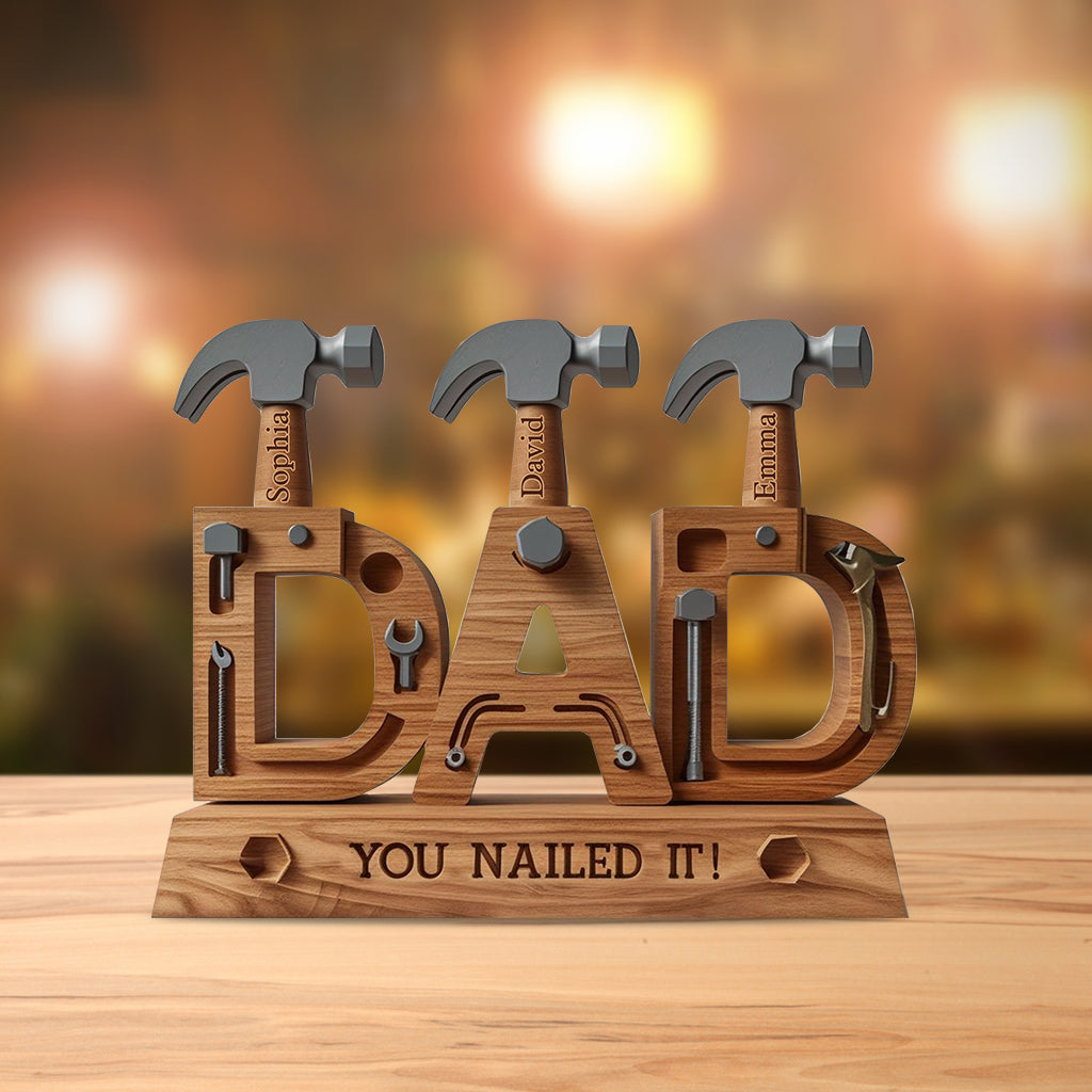 You Nailed It Dad - Personalized Father Custom Shaped Acrylic Plaque