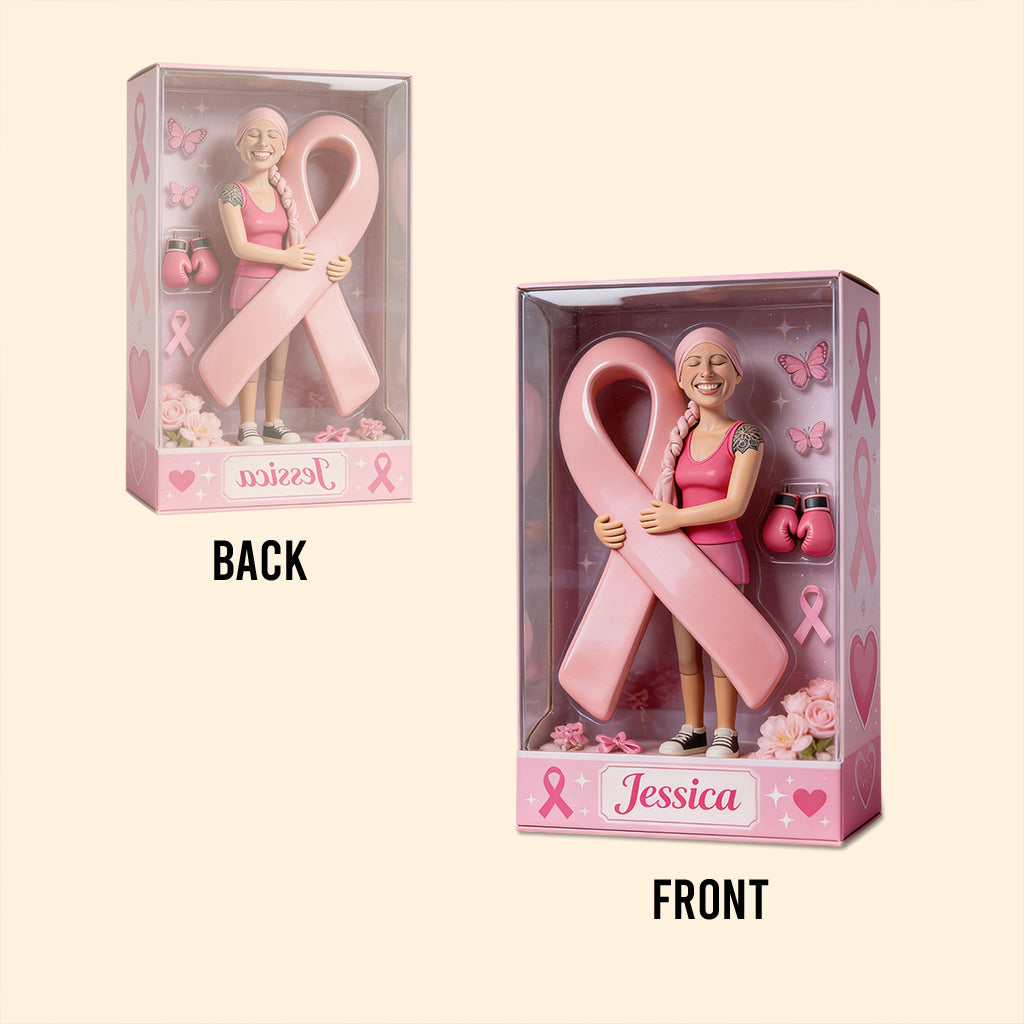 Pink Fighter - Personalized Breast Cancer Awareness Custom Shaped Acrylic Plaque