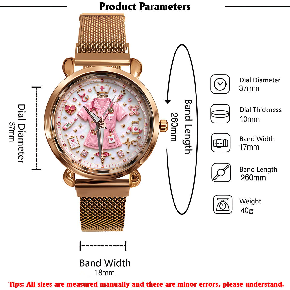 Vie d'infirmière - Montre Femme Personnalisée
