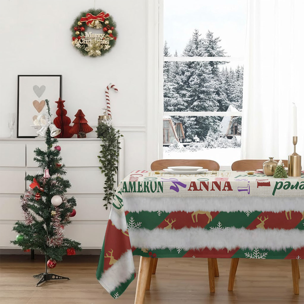 Nappe personnalisée « Famille heureuse »