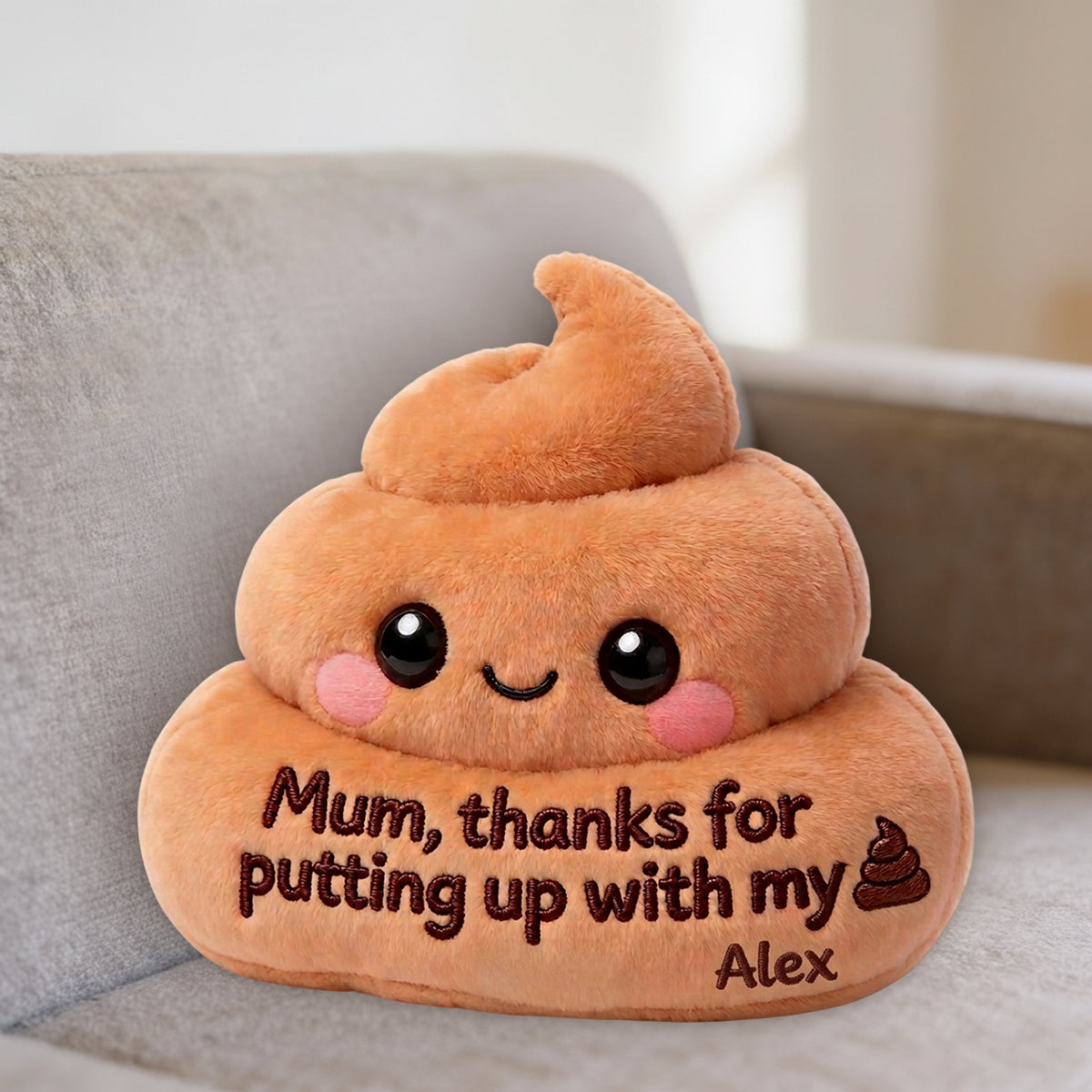 Thanks For Putting Up With My Sh*t - Personalized Mother Premium Faux Fur Pillow