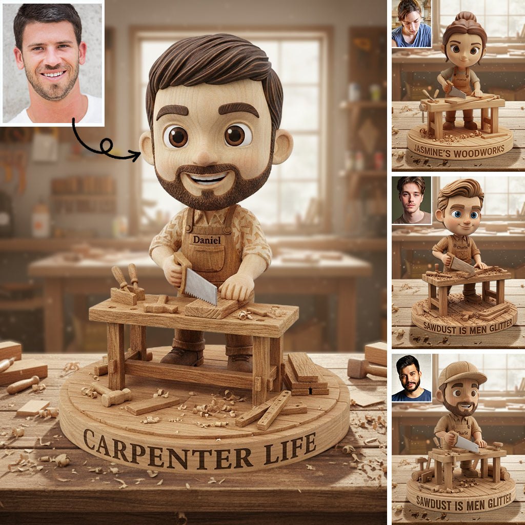 Cadeau pour menuisiers - Plaque acrylique personnalisée en forme de menuiserie