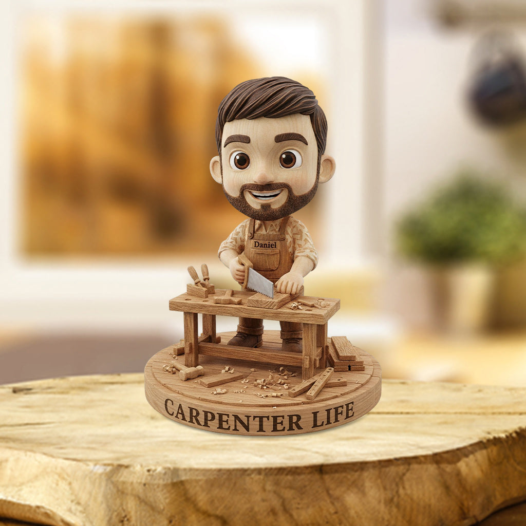 Cadeau pour menuisiers - Plaque acrylique personnalisée en forme de menuiserie