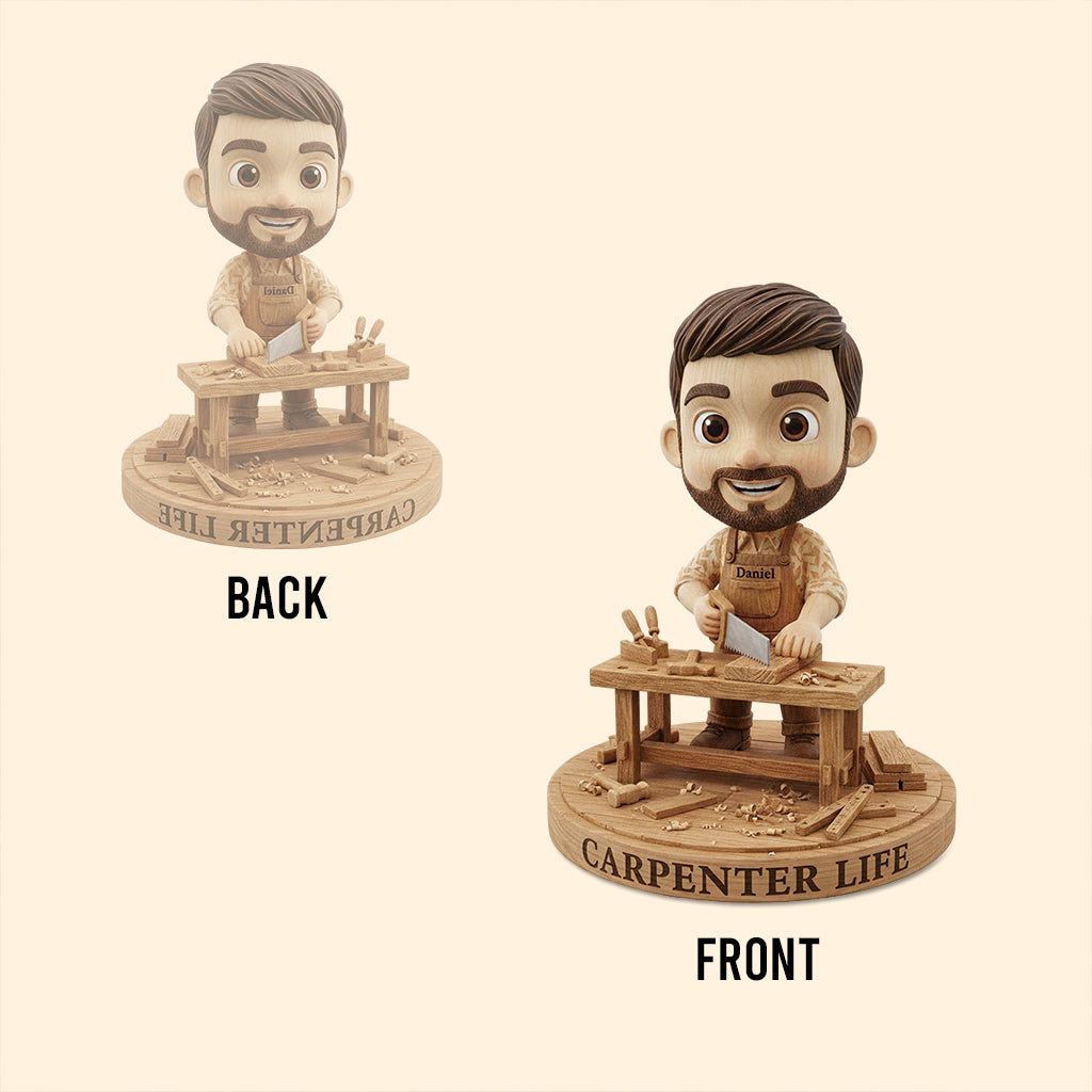 Cadeau pour menuisiers - Plaque acrylique personnalisée en forme de menuiserie