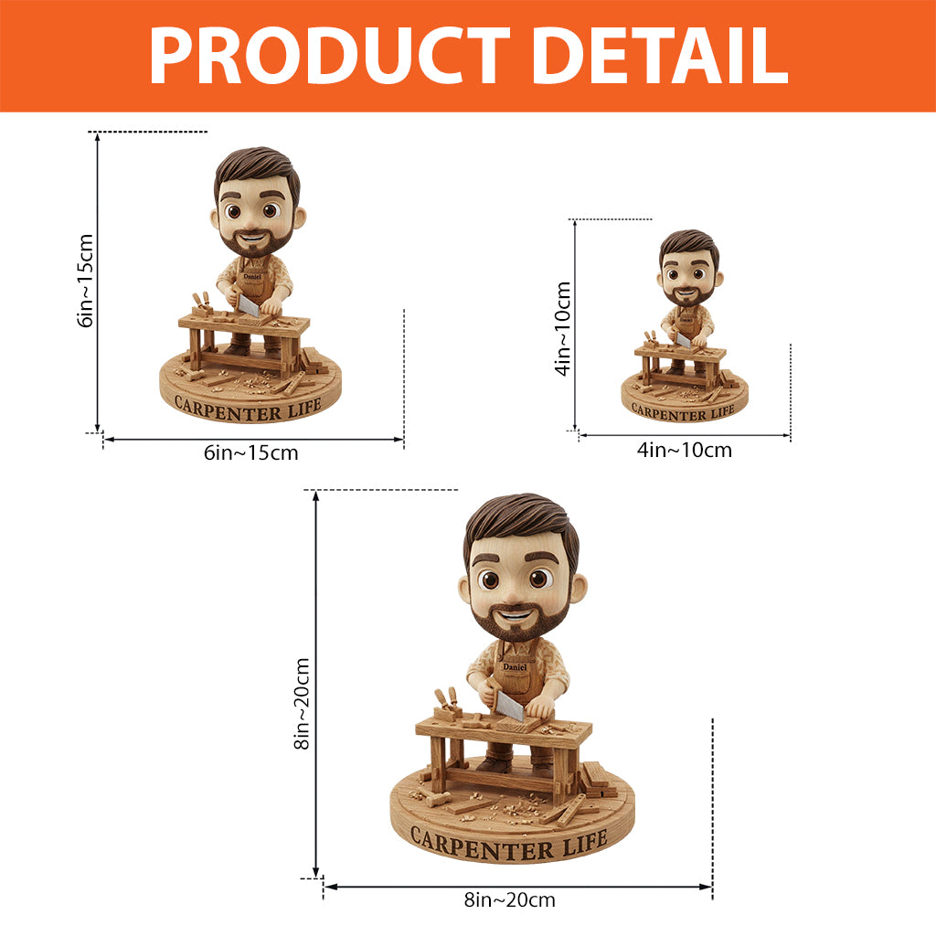 Cadeau pour menuisiers - Plaque acrylique personnalisée en forme de menuiserie