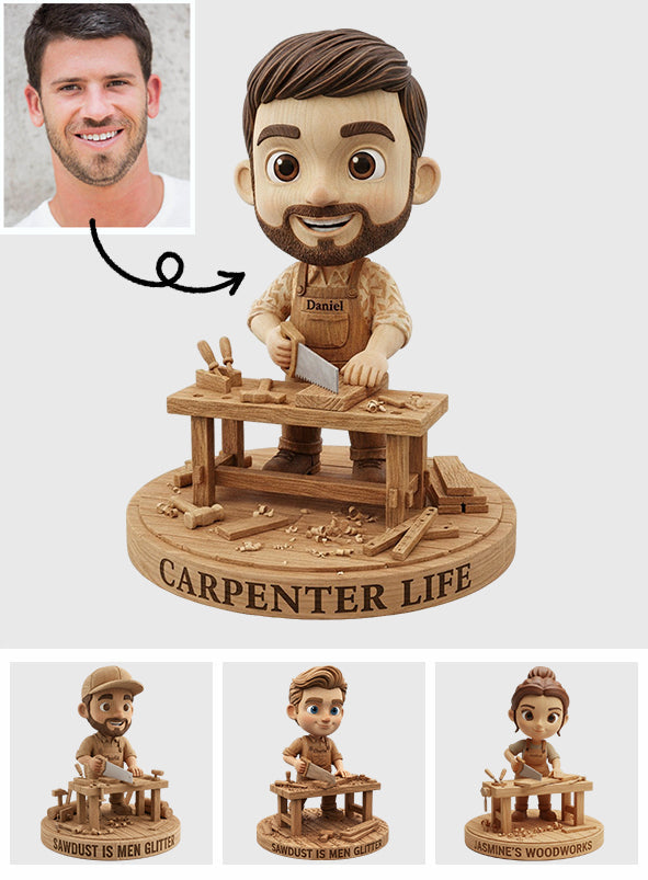 Cadeau pour menuisiers - Plaque acrylique personnalisée en forme de menuiserie