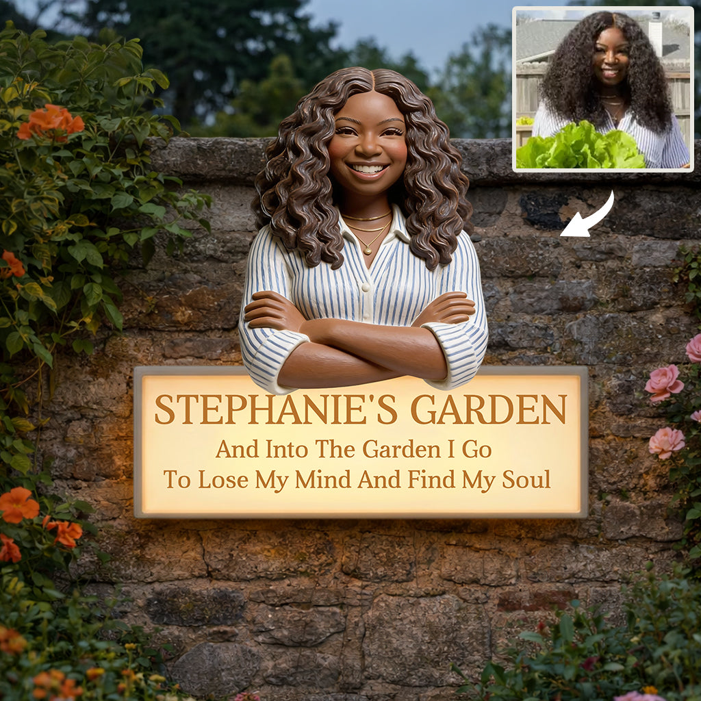 Panneau lumineux LED de jardinage personnalisé à partir de n'importe quelle photo - Panneau en acrylique personnalisé pour jardinage