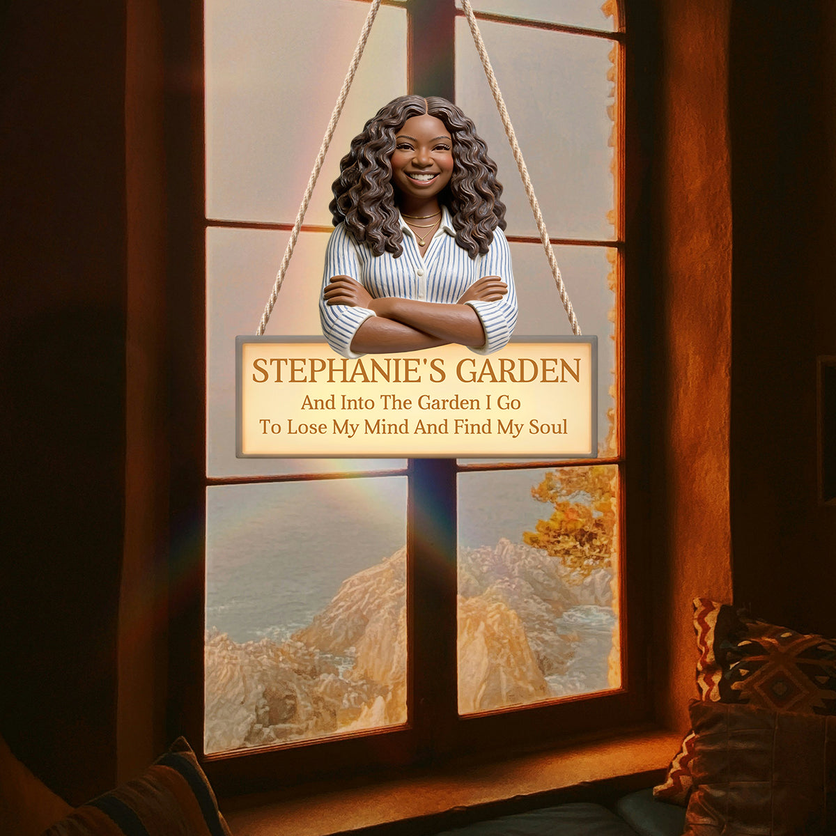 Panneau lumineux LED de jardinage personnalisé à partir de n'importe quelle photo - Panneau en acrylique personnalisé pour jardinage