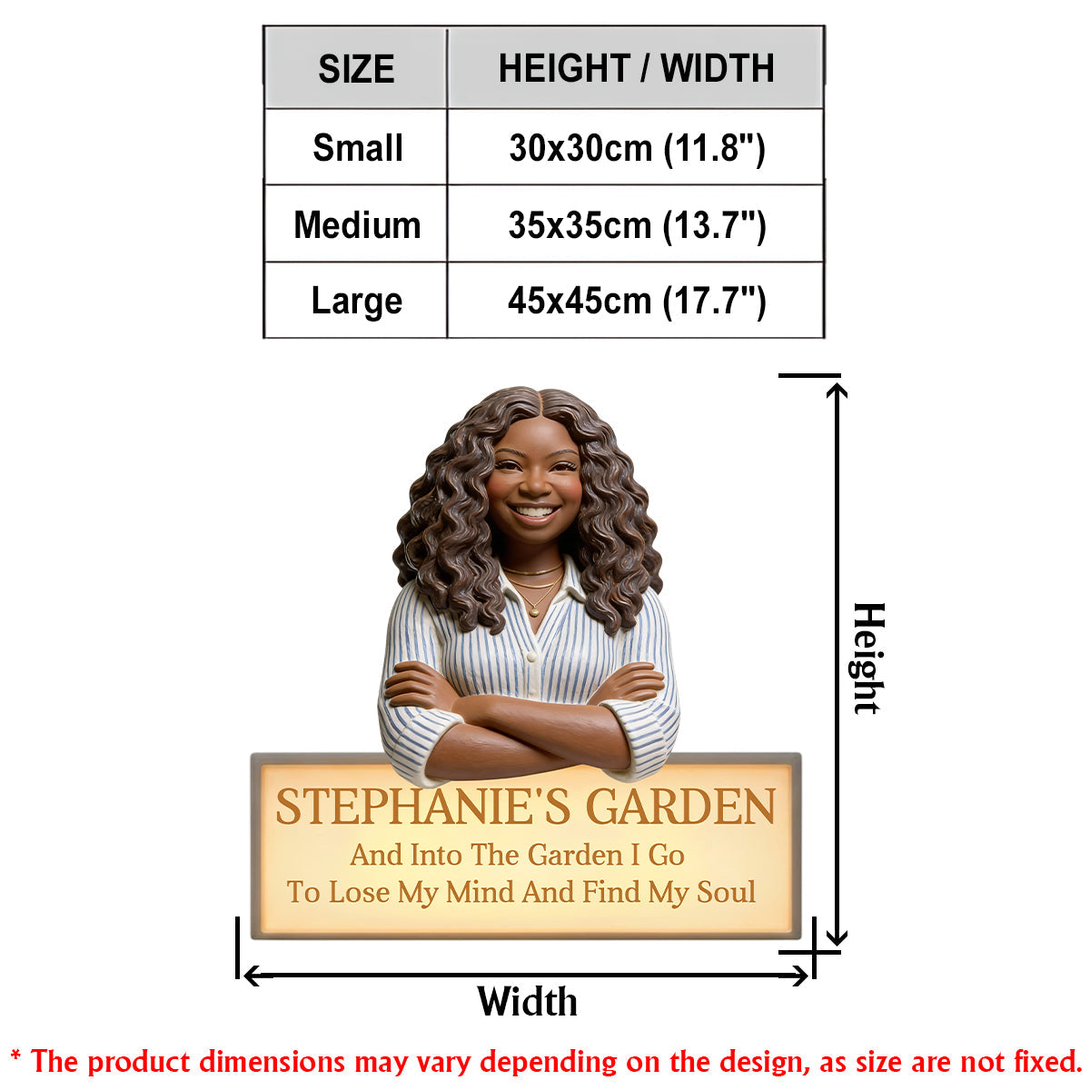 Panneau lumineux LED de jardinage personnalisé à partir de n'importe quelle photo - Panneau en acrylique personnalisé pour jardinage