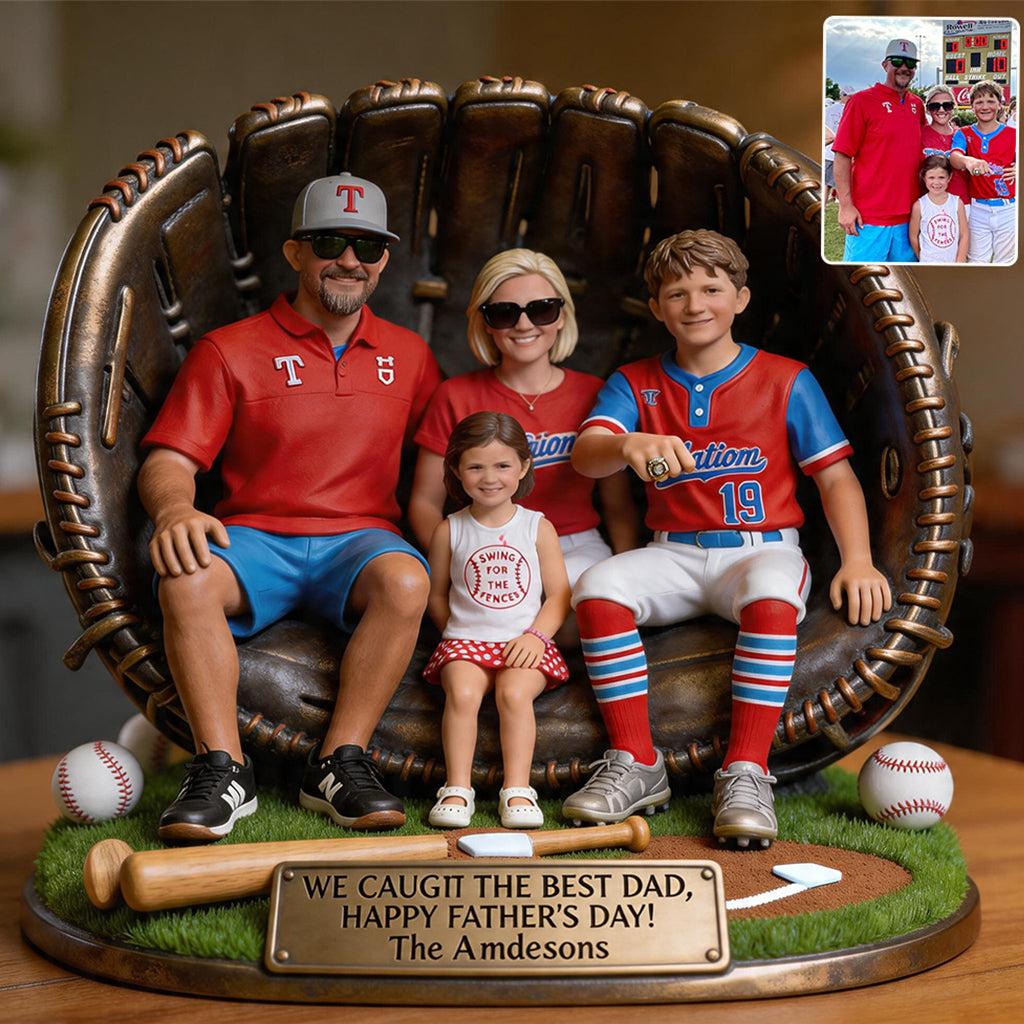 Photo Personnalisée - Plaque Acrylique Personnalisée en Forme de Baseball