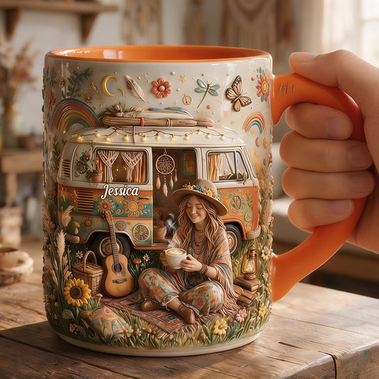 Hippie Souls - Tasse et Sous-Verre Hippie Personnalisés