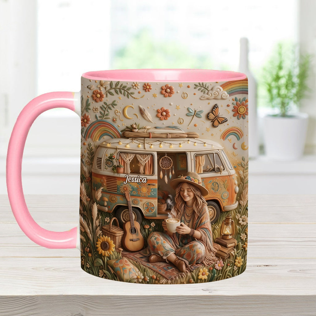 Hippie Souls - Personalized Hippie Accent Mug & Coaster
