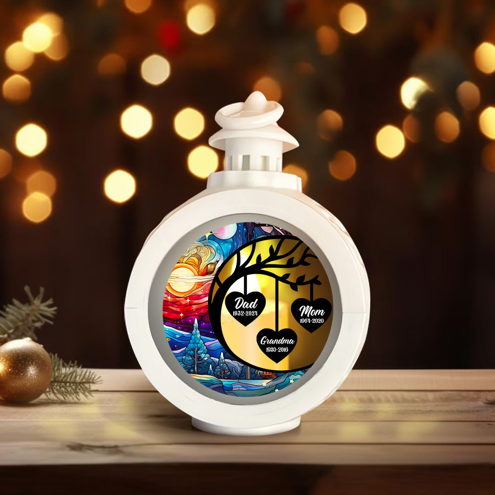 Tu me manques - Lanterne ronde commémorative personnalisée avec lumière