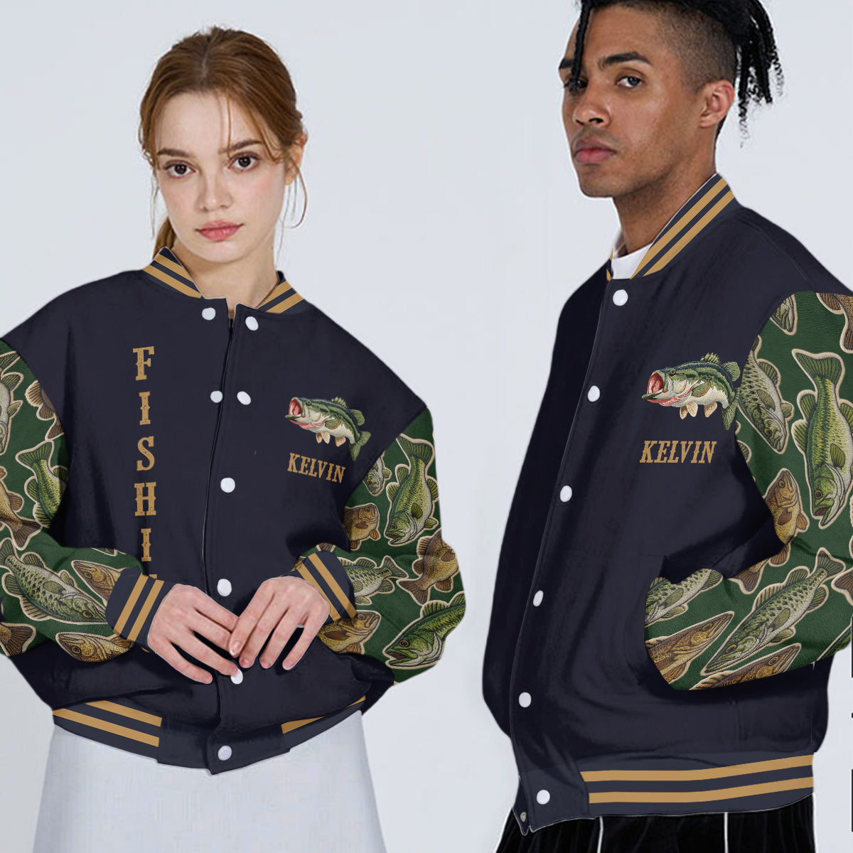 J'adore la pêche - Veste universitaire de pêche personnalisée