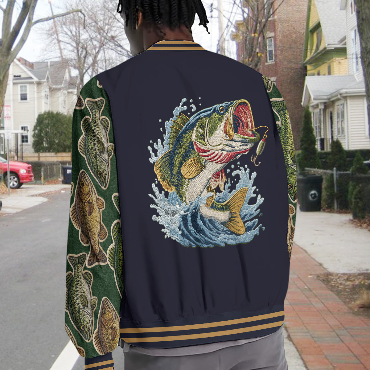 J'adore la pêche - Veste universitaire de pêche personnalisée