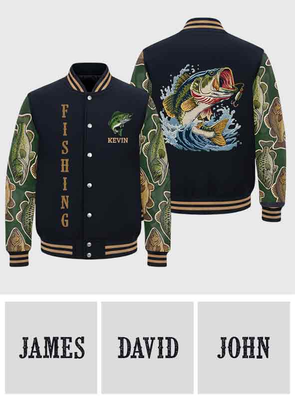 J'adore la pêche - Veste universitaire de pêche personnalisée
