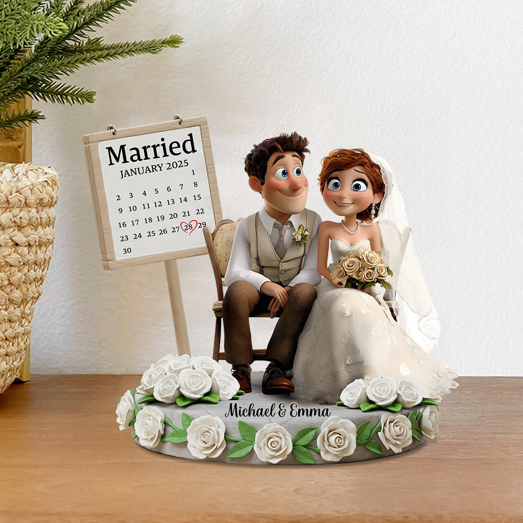 Ils vécurent heureux pour toujours - Plaque acrylique personnalisée pour couple