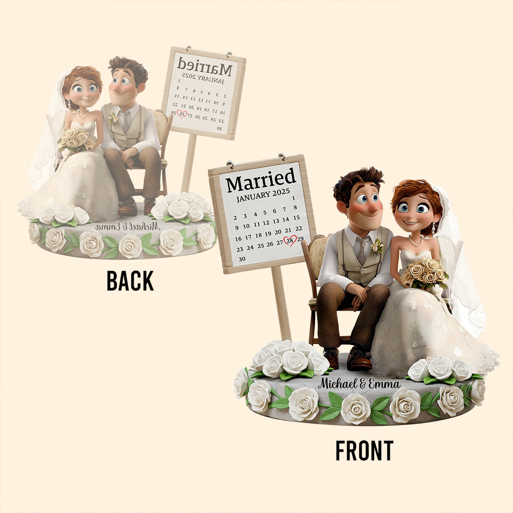 Ils vécurent heureux pour toujours - Plaque acrylique personnalisée pour couple