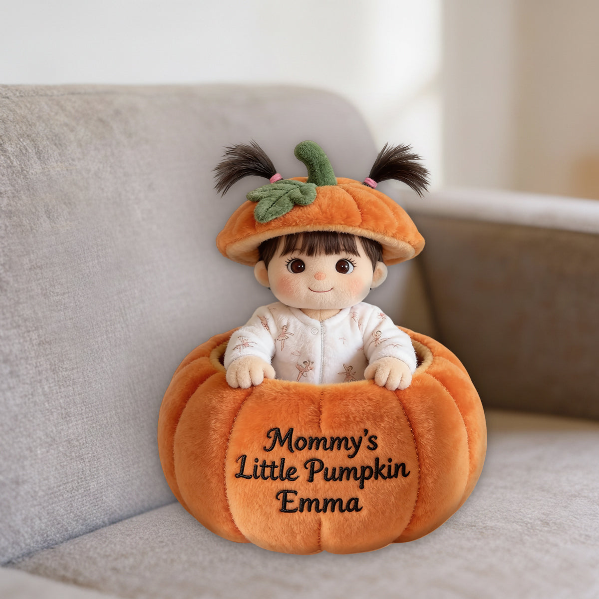 Little Pumpkin - Personalized Kid Premium Faux Fur Pillow