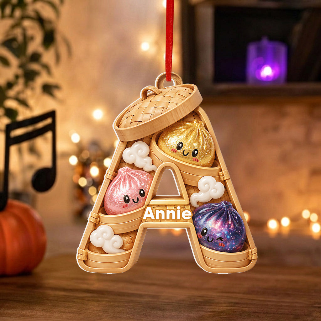 Alphabet Dumpling Mignon & Amusant Pour Enfant - Ornement 3D Personnalisé