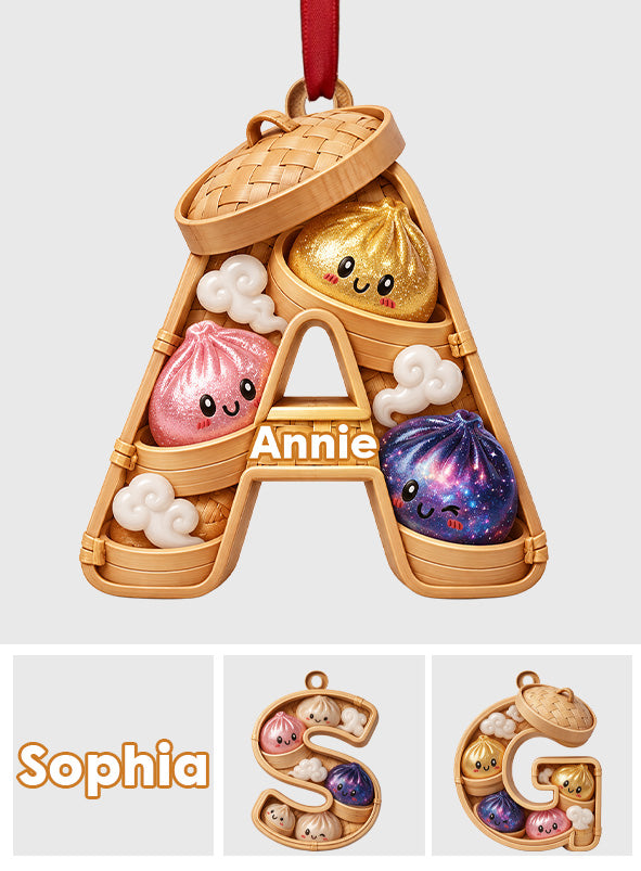 Alphabet Dumpling Mignon & Amusant Pour Enfant - Ornement 3D Personnalisé