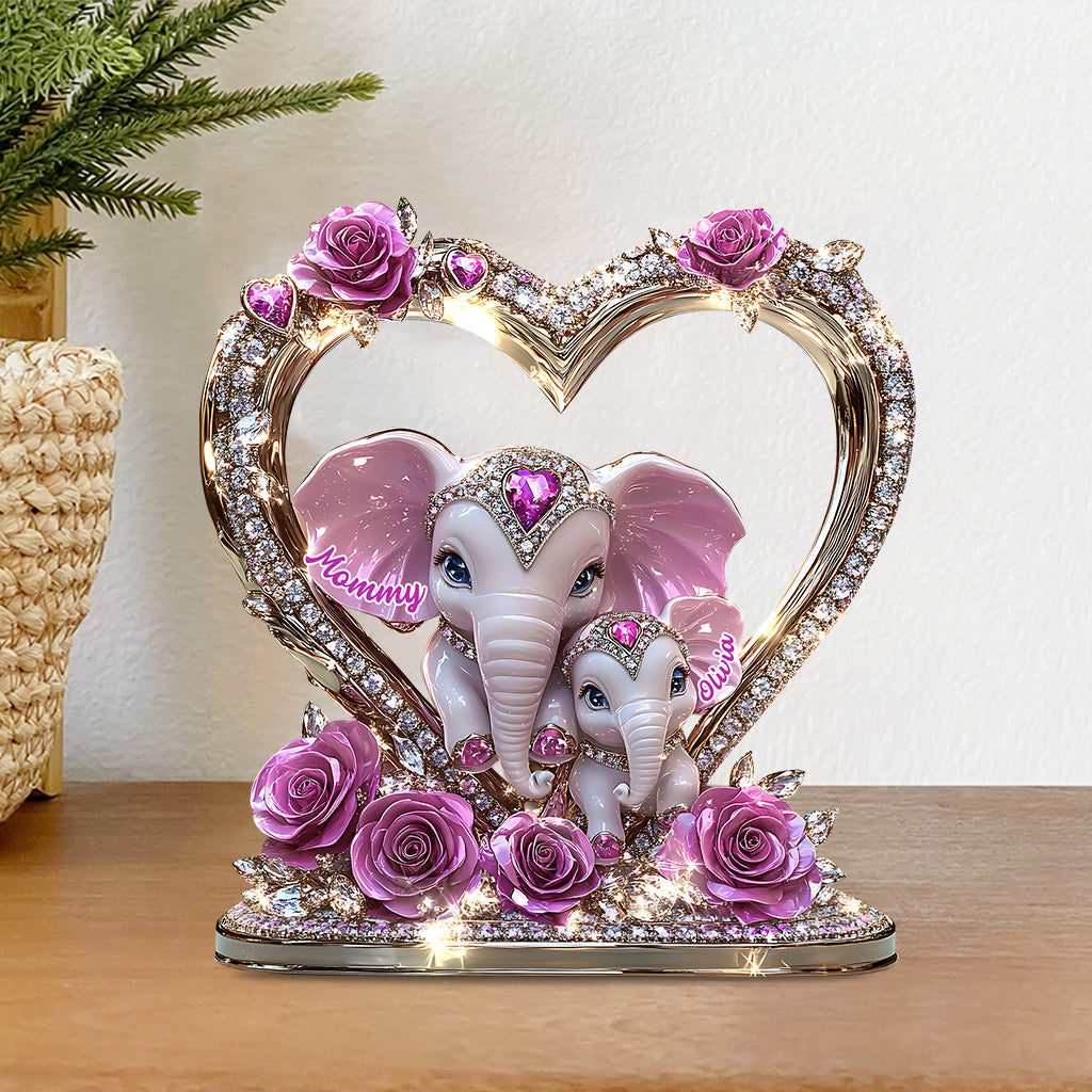 Meilleure maman du monde - Plaque acrylique personnalisée « Mère » en forme de carte de vœux