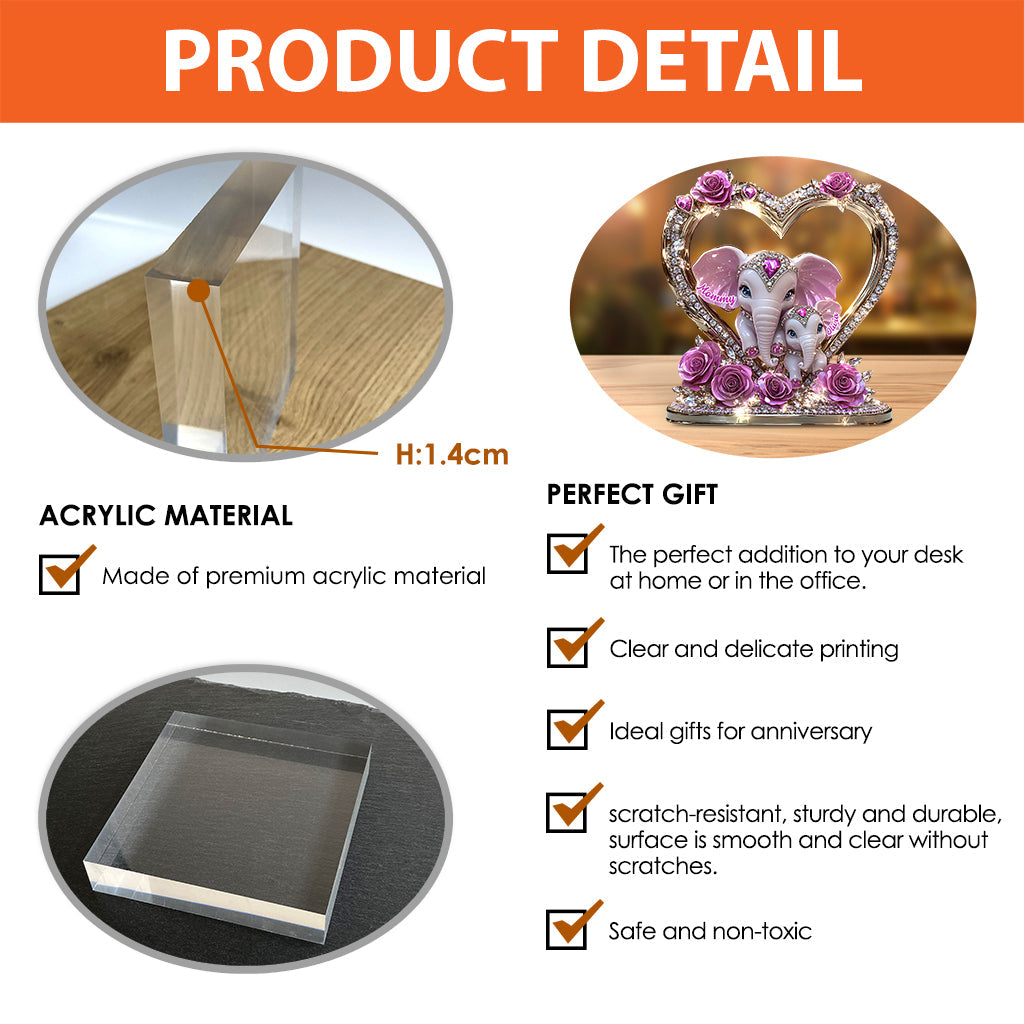 Meilleure maman du monde - Plaque acrylique personnalisée « Mère » en forme de carte de vœux