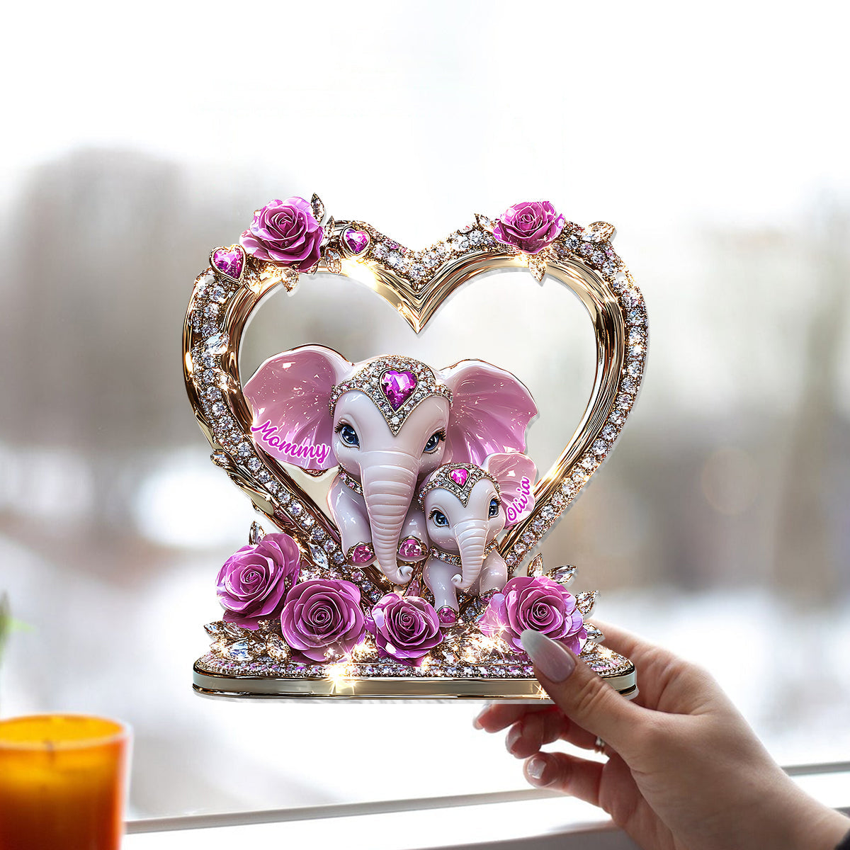 Best Mom Ever - Personalized Mother Window Hanging Suncatcher Ornament