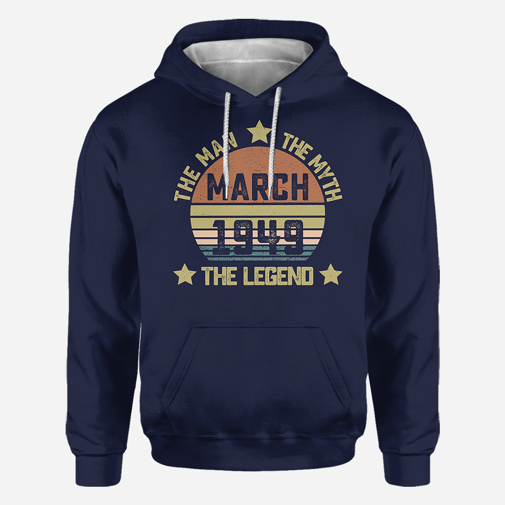 Birthday Gift, The Man The Myth The Legend - Personalized Birthday All Over Shirt