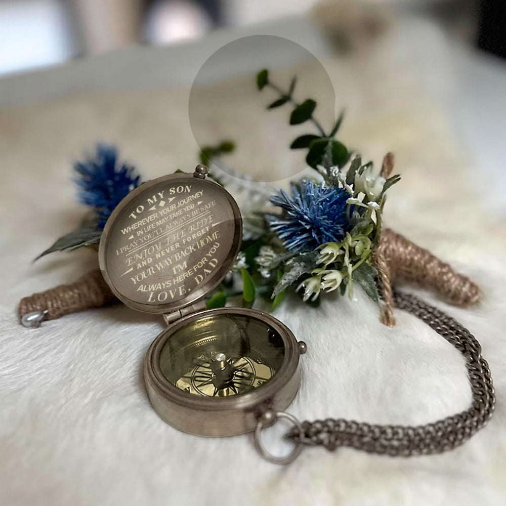 To My Son - Personalized Father & Son Compass