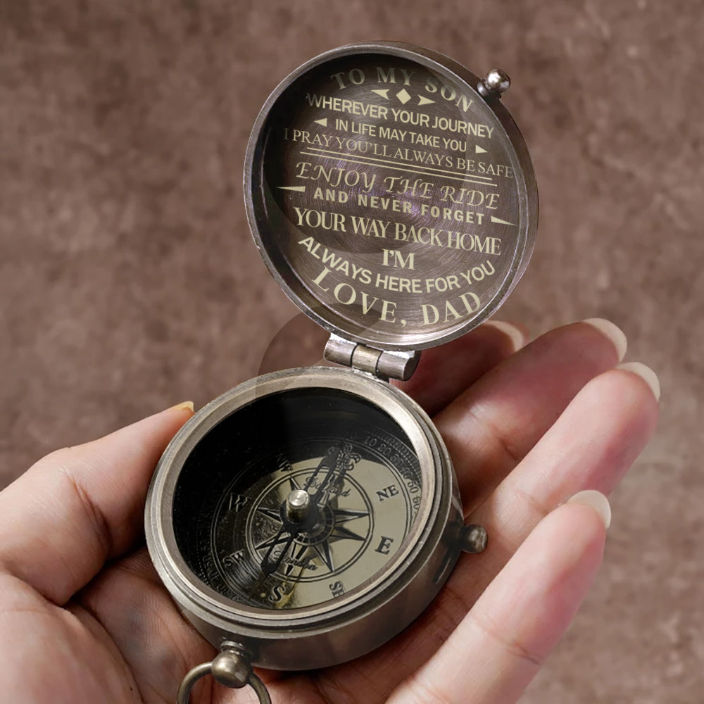 To My Son - Personalized Father & Son Compass